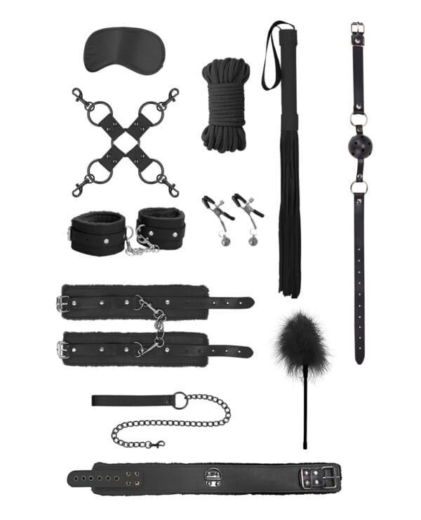 Shots Ouch Intermediate Bondage Kit - Black - Image 3