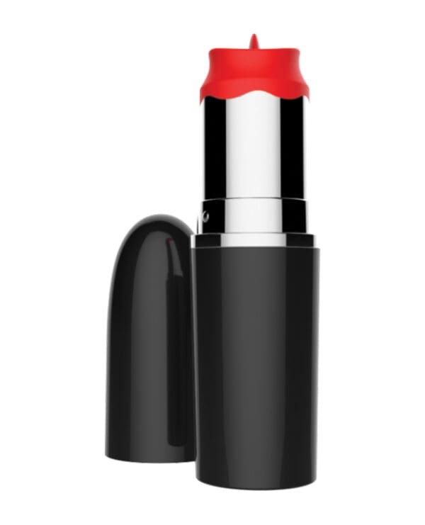Lick Stick Rechargeable Discreet Lipstick Bullet w/High Speed Licking Tongue - Image 2