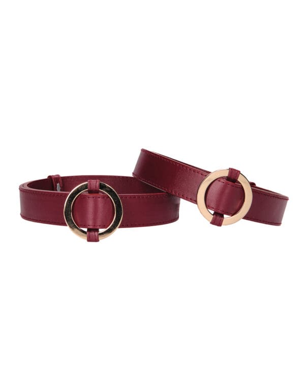 Shots Ouch Halo Thigh Cuffs - Burgundy - Image 3