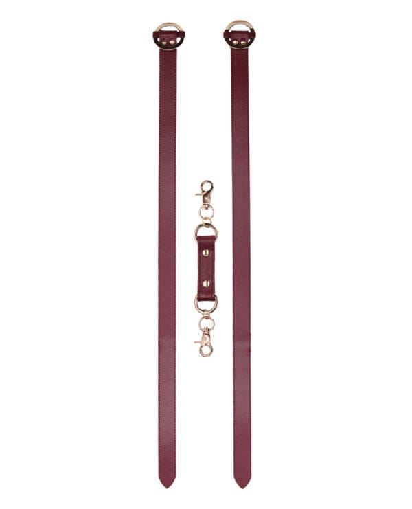 Shots Ouch Halo Thigh Cuffs - Burgundy - Image 4