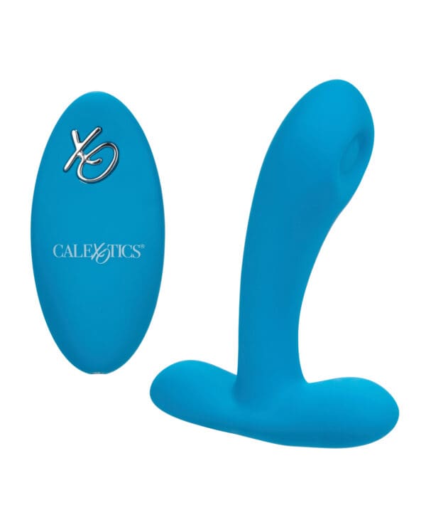 Silicone Pulsing Pleaser w/Remote - Blue - Image 3