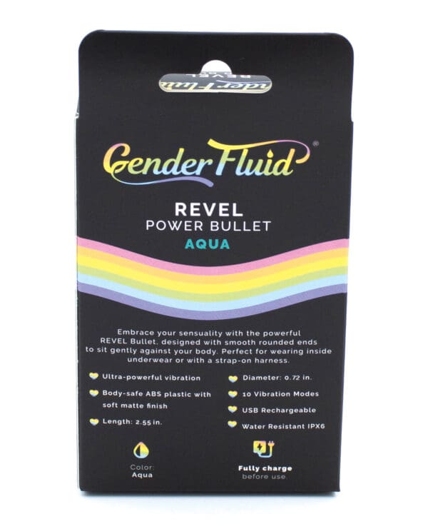 Gender Fluid Revel Power Bullet - Aqua - Image 2