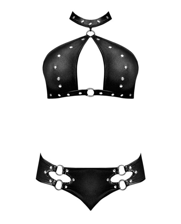Lust Juno Top w/Velcro Choker Neck & Mini Short Black  L/XL - Image 4