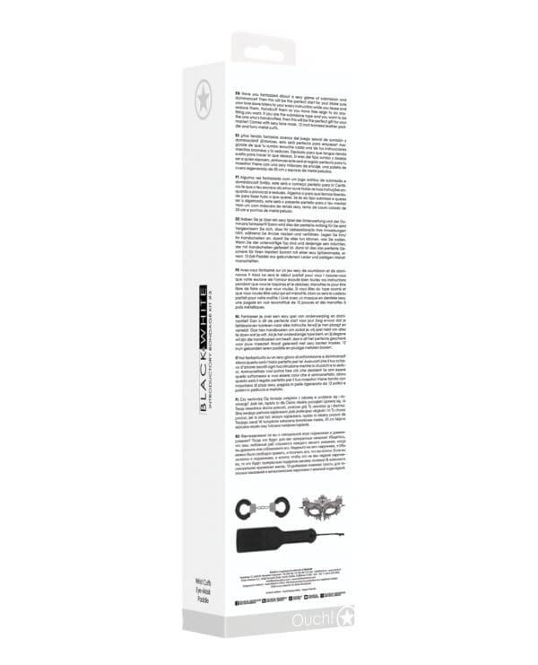 Shots Ouch Black & White Introductory Bondage Kit #3 - Black - Image 2