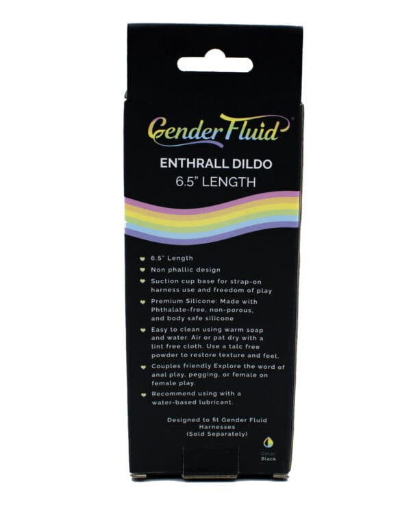 Gender Fluid 6.5" Enthrall Strap On Dildo - Black - Image 2