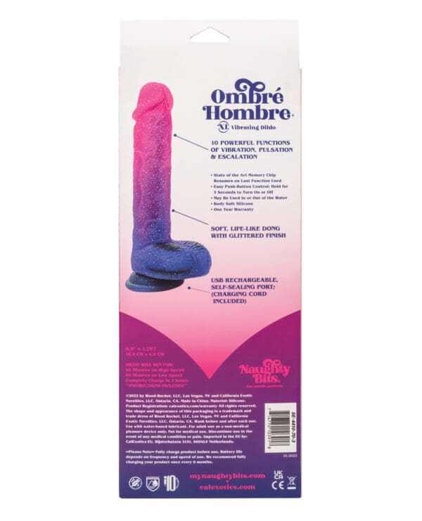 Naughty Bits Ombre Hombre XL Vibrating Dildo - Image 2