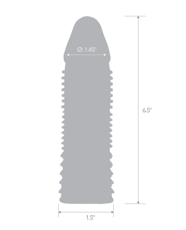 Blue Line C & B 6.5" Triple Sensation Penis Enhancing Sleeve Extension - Smoke - Image 4