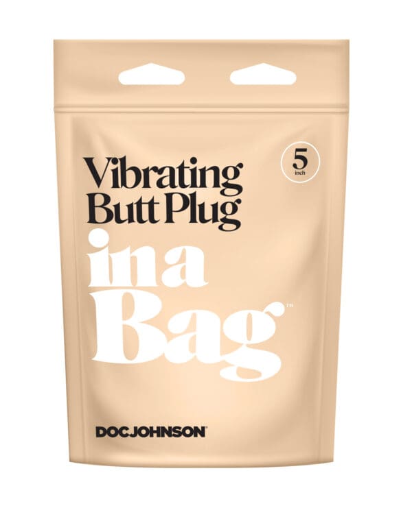 In A Bag 5" Vibrating Butt Plug - Black - Image 5