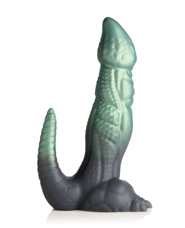 Creature Cocks Dickosaur Dinosaur Silicone Dildo  - Black/Teal - Image 3