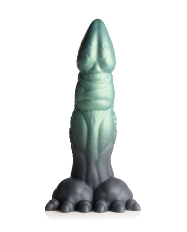 Creature Cocks Dickosaur Dinosaur Silicone Dildo  - Black/Teal - Image 4