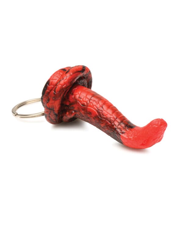 Creature Cocks King Cobra Silicone Key Chain - Black/Red - Image 2
