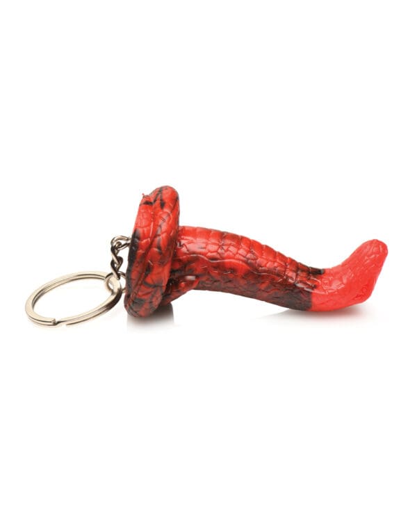Creature Cocks King Cobra Silicone Key Chain - Black/Red - Image 3