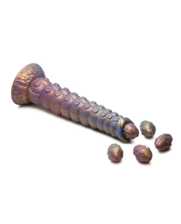 Creature Cocks Deep Invader Tentacle Ovipositor Silicone Dildo w/Eggs - Multi Color - Image 3