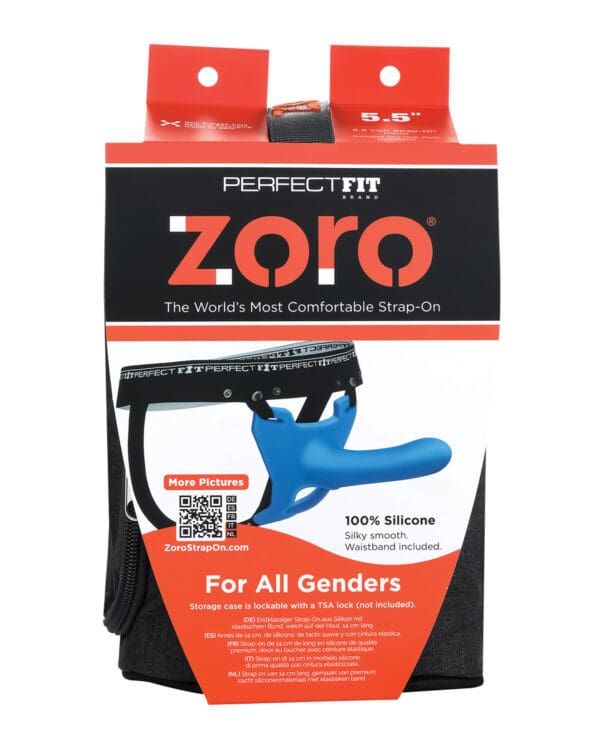 Perfect Fit Zoro 5.5" Strap On w/Case - Blue - Image 4