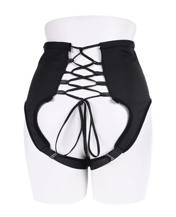 Sportsheets High Waisted Strap-On Corset - Black - Image 5