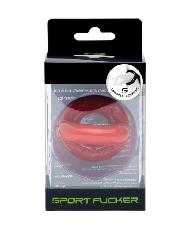 Sport Fucker Universal Cockring - Red - Image 2