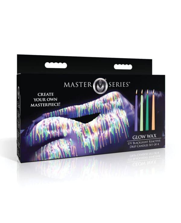 Master Series - Glow Wax UV Blacklight Reactive Drip Candles Set of 4