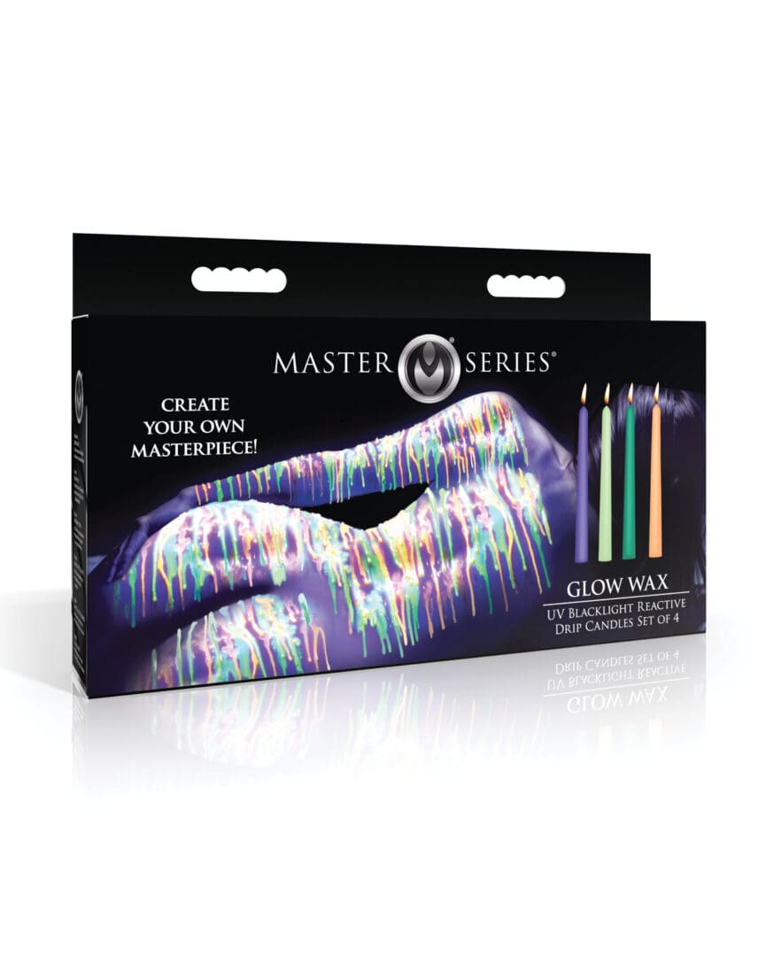 Master Series - Glow Wax UV Blacklight Reactive Drip Candles Set of 4