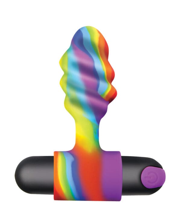 Bang! Vibrating Rainbow Butt Plug - Image 2