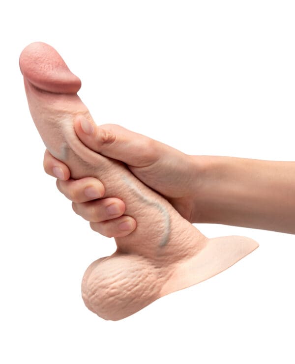 b-Vibe Slipskin 8" Curvy - Cream - Image 5