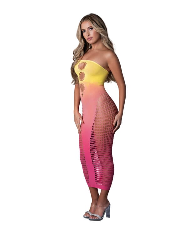 Seamless Sleeveless Gown - Sunset Ombre O/S - Image 2