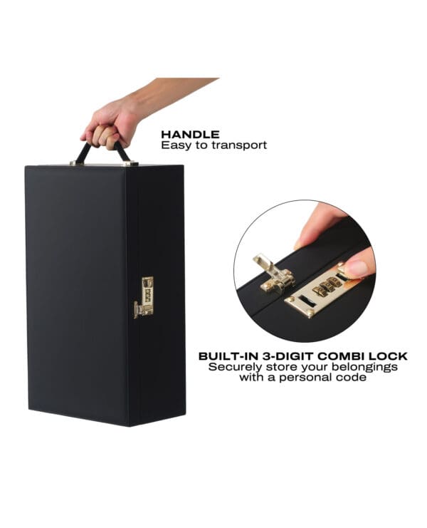 Dorcel Le Coffret Prestige Edition Built-in Combination Lock Storage Box  - Black - Image 4