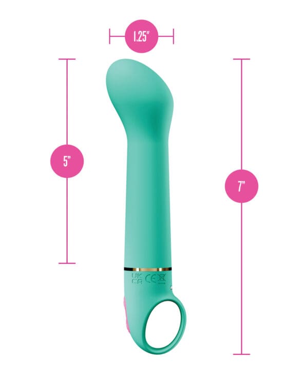 Aria - Flirty AF 2.0 - Rechargeable Vibe - Teal - Image 4