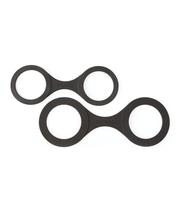 Sei Mio Handi Cuffs Super Strong Silicone Restraints - Medium, Black - Image 4