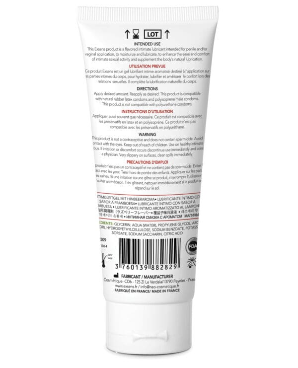 EXSENS of Paris Flavored Water Based Lubricant - Raspberry - Image 2