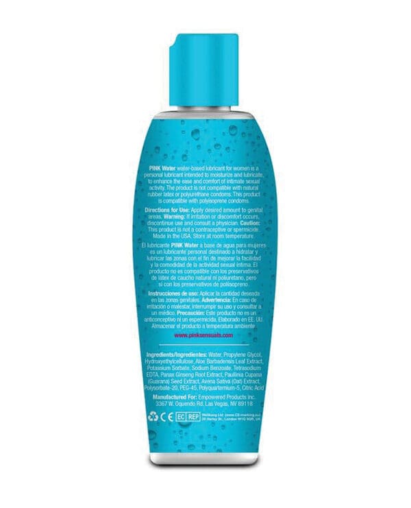 Pink Water Lube - 4.7 oz Flip Top Bottle - Image 2
