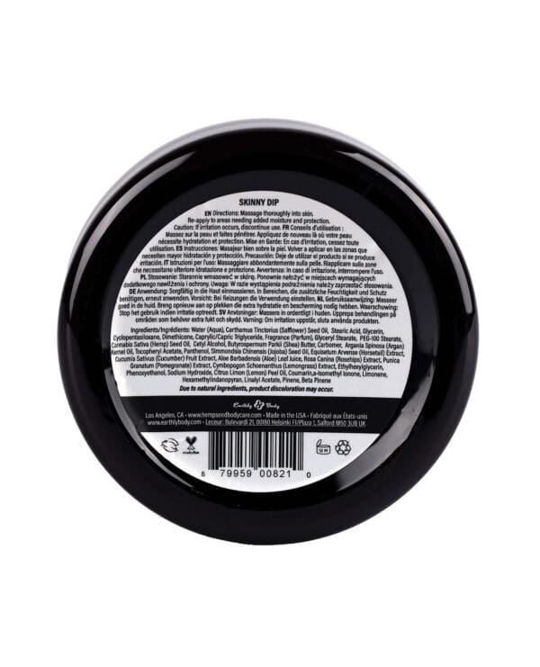 Earthly Body Hemp Seed Skin Butter - 8 oz Jar Skinny Dip - Image 2