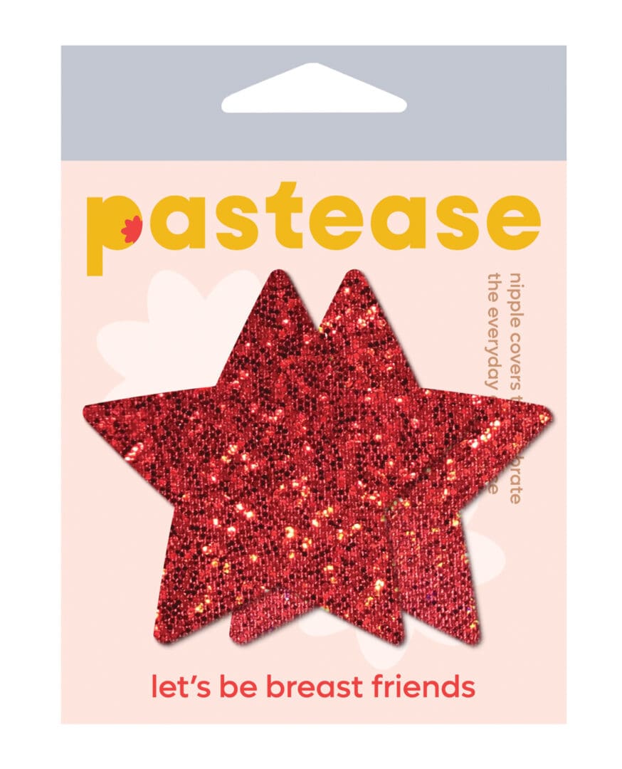 Pastease Premium Glitter Star - Red O/S