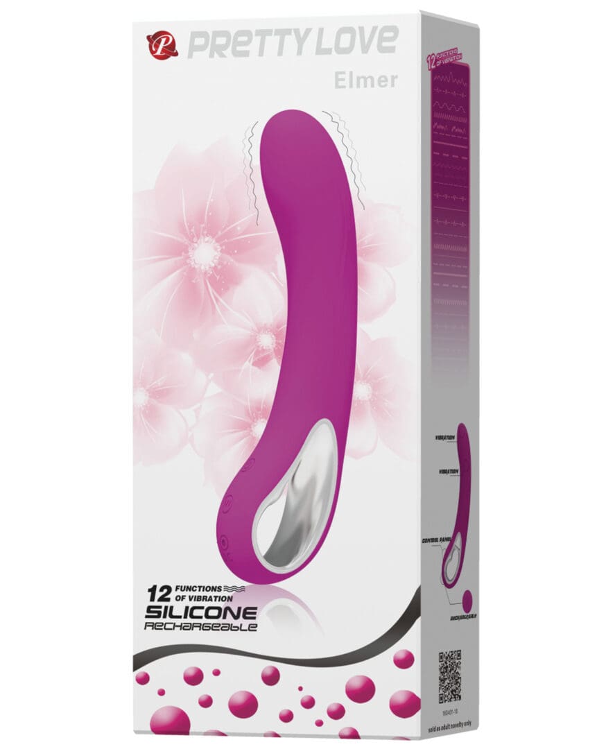 Pretty Love Alston 12 Function Vibrator w/Handle - Fuchsia