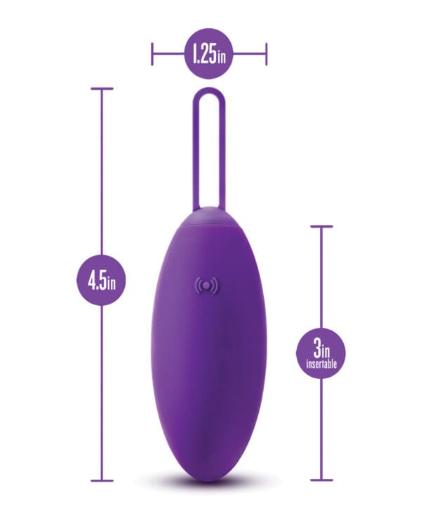 Blush Wellness Imara Vibrating Egg w/Remote - Purple - Image 4