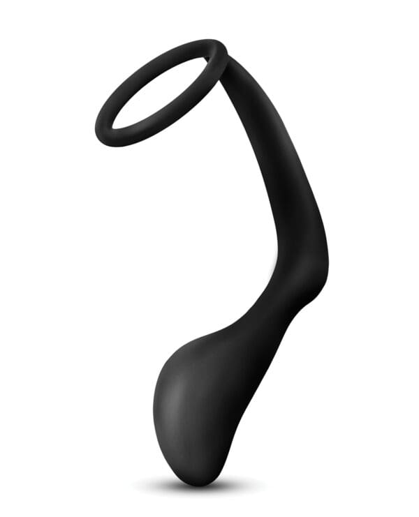 Blush Anal Adventures Cock Ring Plug - Black - Image 3