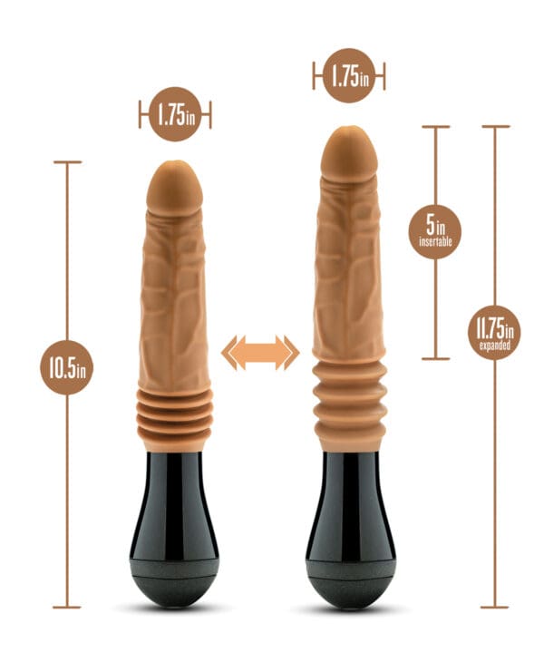 Blush Dr. Skin Silicone Dr. Arthur Thrusting Gyrating Vibrating Dildo - Tan - Image 4