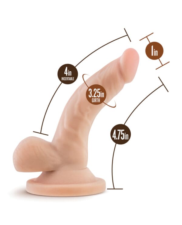 Blush Dr. Skin 4" Mini Cock - Beige - Image 4