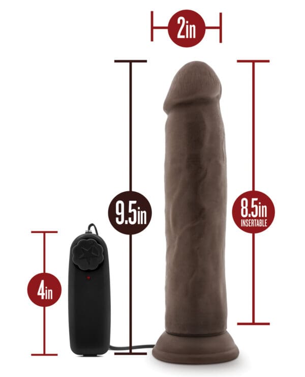 Blush Dr. Skin Dr. Throb 9.5" Cock w/Suction Cup - Chocolate - Image 4