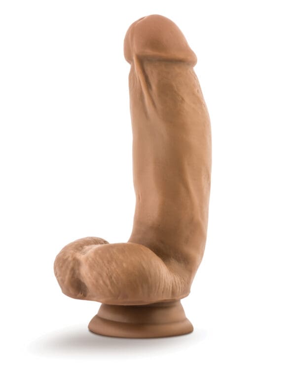 Blush Dr. Skin Silicone Dr. Samuel 7" Dildo w/Balls - Mocha - Image 2