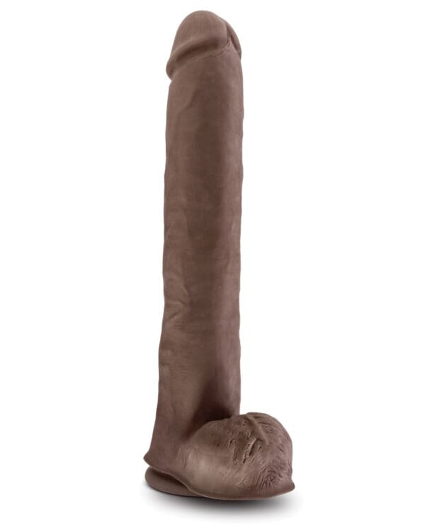 Blush Au Naturel Daddy 14" Sensa Feel Dual Density Dong w/Suction Cup - Chocolate - Image 2