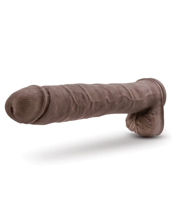 Blush Au Naturel Daddy 14" Sensa Feel Dual Density Dong w/Suction Cup - Chocolate - Image 3