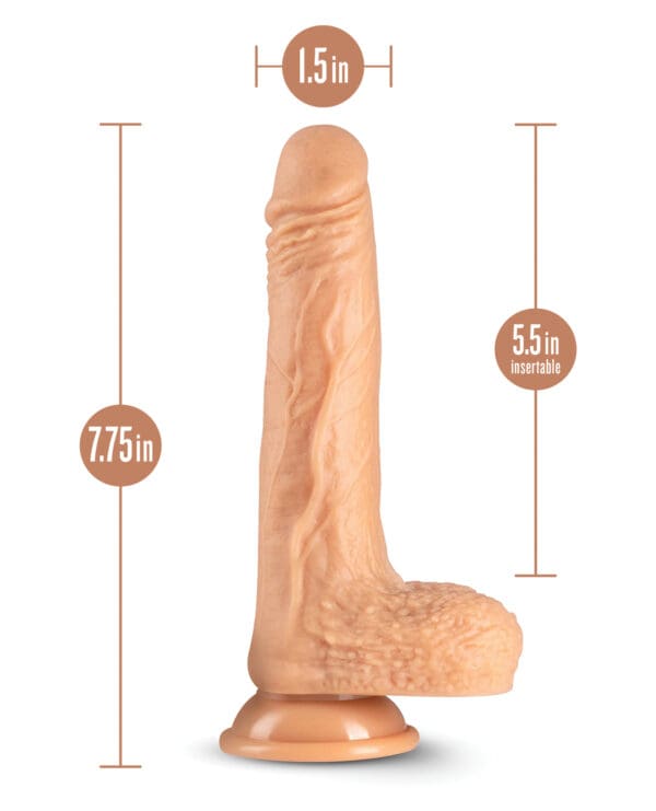 Blush Dr. Skin Silicone Dr. Grey 7" Thrusting Dildo - Vanilla - Image 5