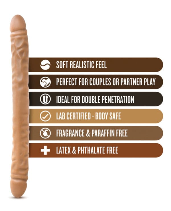 Blush Dr. Skin 18" Double Dildo - Mocha - Image 4