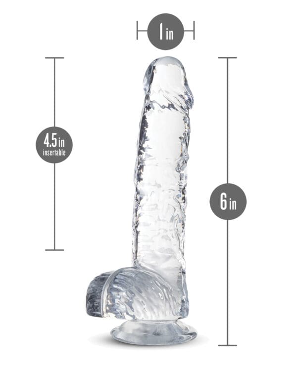 Blush Naturally Yours 6" Crystalline Dildo - Diamond - Image 4
