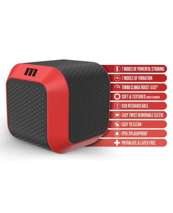 Blush M for Men SlamBox Thrusting & Rotating Stroker - Red - Image 2