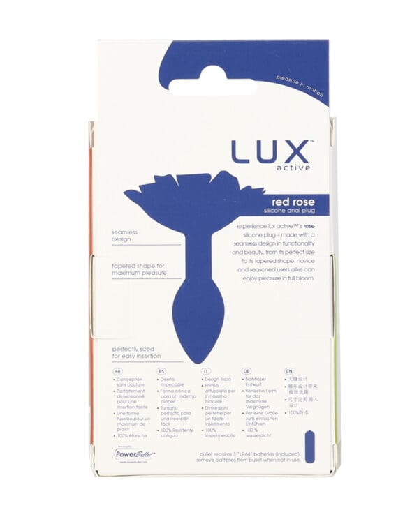 Lux Active Red Rose Silicone Anal Plug - Image 2
