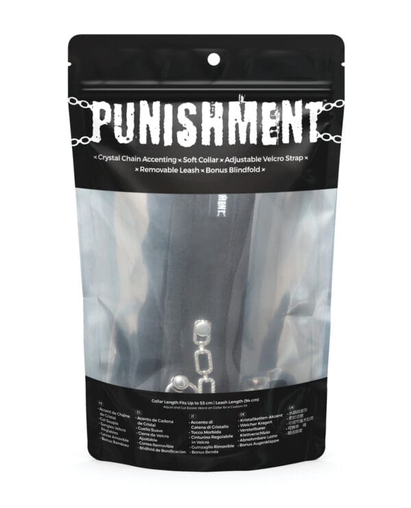 Punishment Crystal Detail Collar & 37" Leash - Image 2