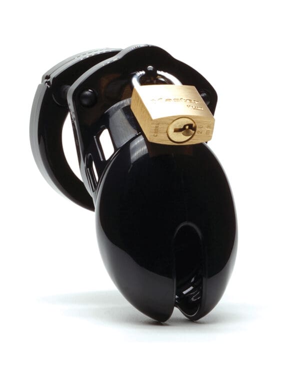 CB-6000S 2 1/2" Cock Cage & Lock Set - Black - Image 3