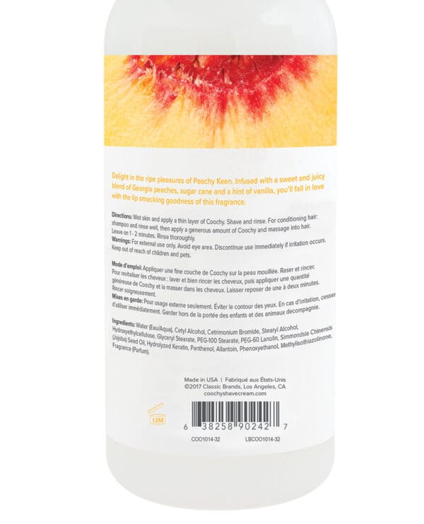 COOCHY Shave Cream - 32 oz Peachy Keen - Image 2