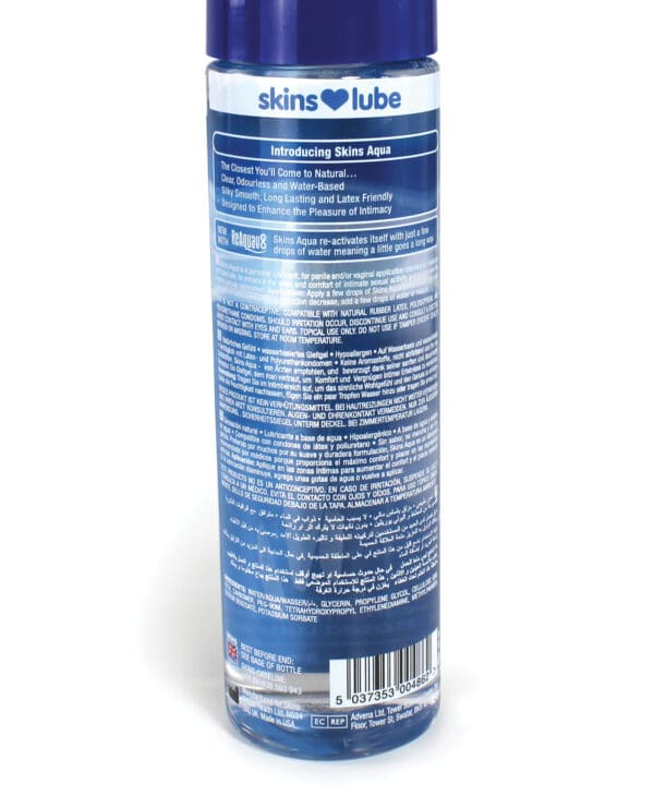 Skins Aqua Water Based Lubricant - 8.5 oz - Image 2